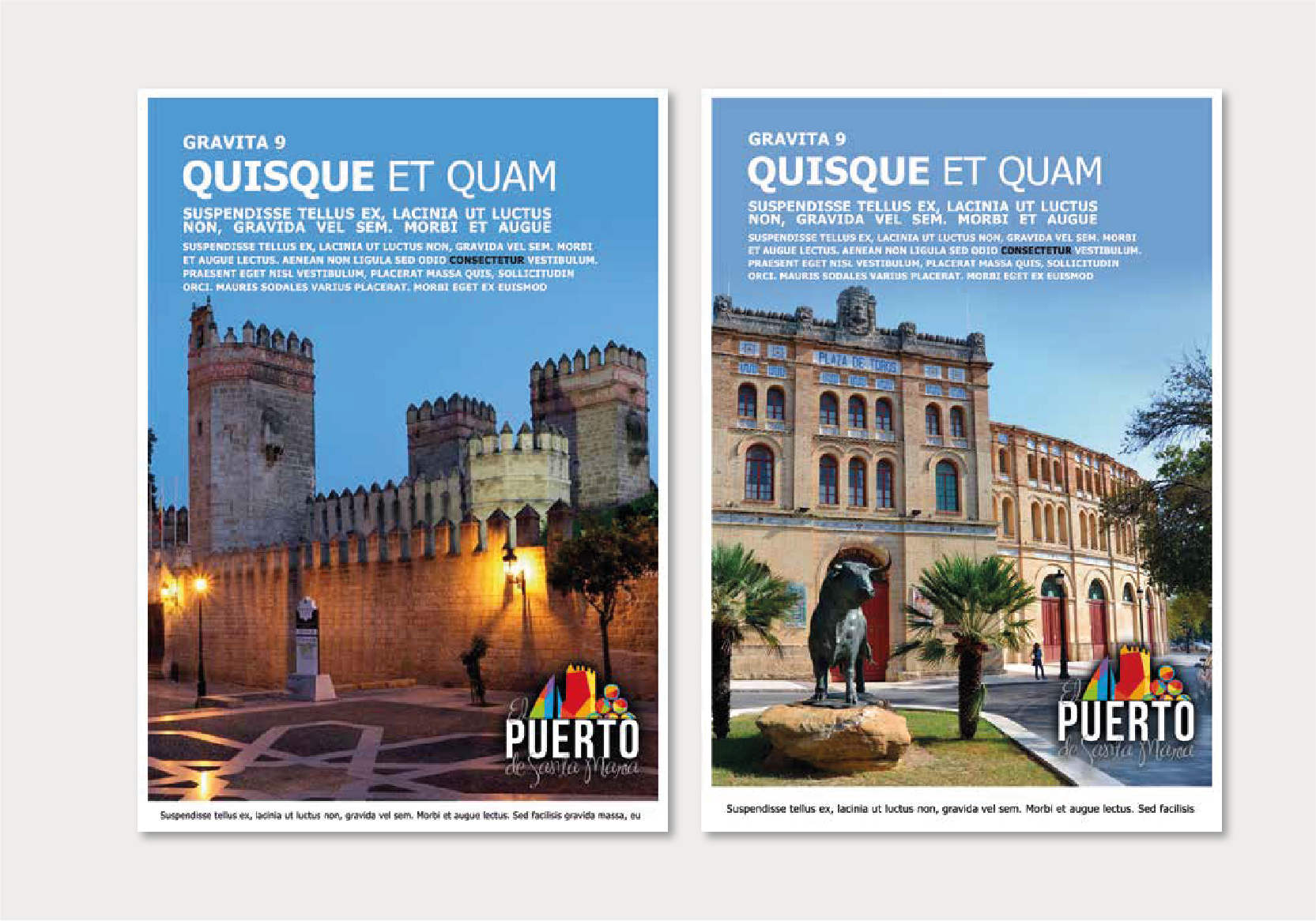 Diseño del actual logotipo de Turismo El Puerto. Creación de la identidad corporativa y sus aplicaciones en distintos formatos. Desarrollo y gestión de campañas en redes sociales.  Diseño del actual logotipo de Turismo El Puerto. Creación de la identidad corporativa y sus aplicaciones en distintos formatos. Desarrollo y gestión de campañas en redes sociales.