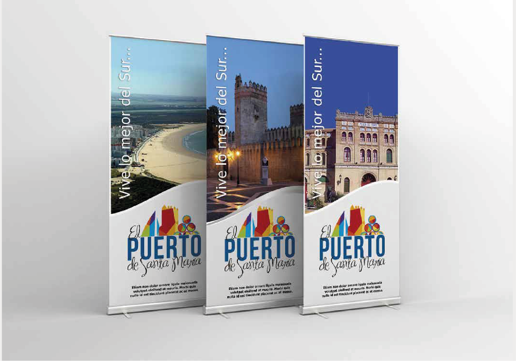 Diseño del actual logotipo de Turismo El Puerto. Creación de la identidad corporativa y sus aplicaciones en distintos formatos. Desarrollo y gestión de campañas en redes sociales.  Diseño del actual logotipo de Turismo El Puerto. Creación de la identidad corporativa y sus aplicaciones en distintos formatos. Desarrollo y gestión de campañas en redes sociales.